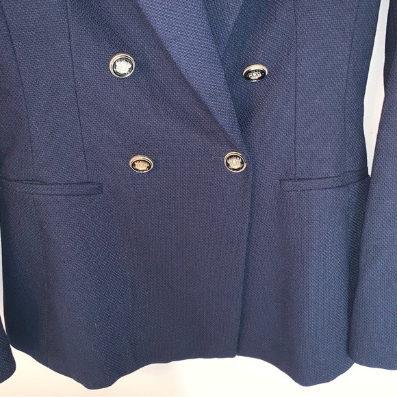 Zara Tailored Blazer with Buttons Navy Blue XS - Picture 14 of 16